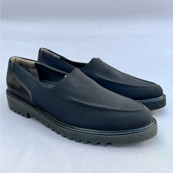 PAUL GREEN Women’s Rosa Loafer Black Textile/Leather 9 US Size NEW - Picture 1 of 11